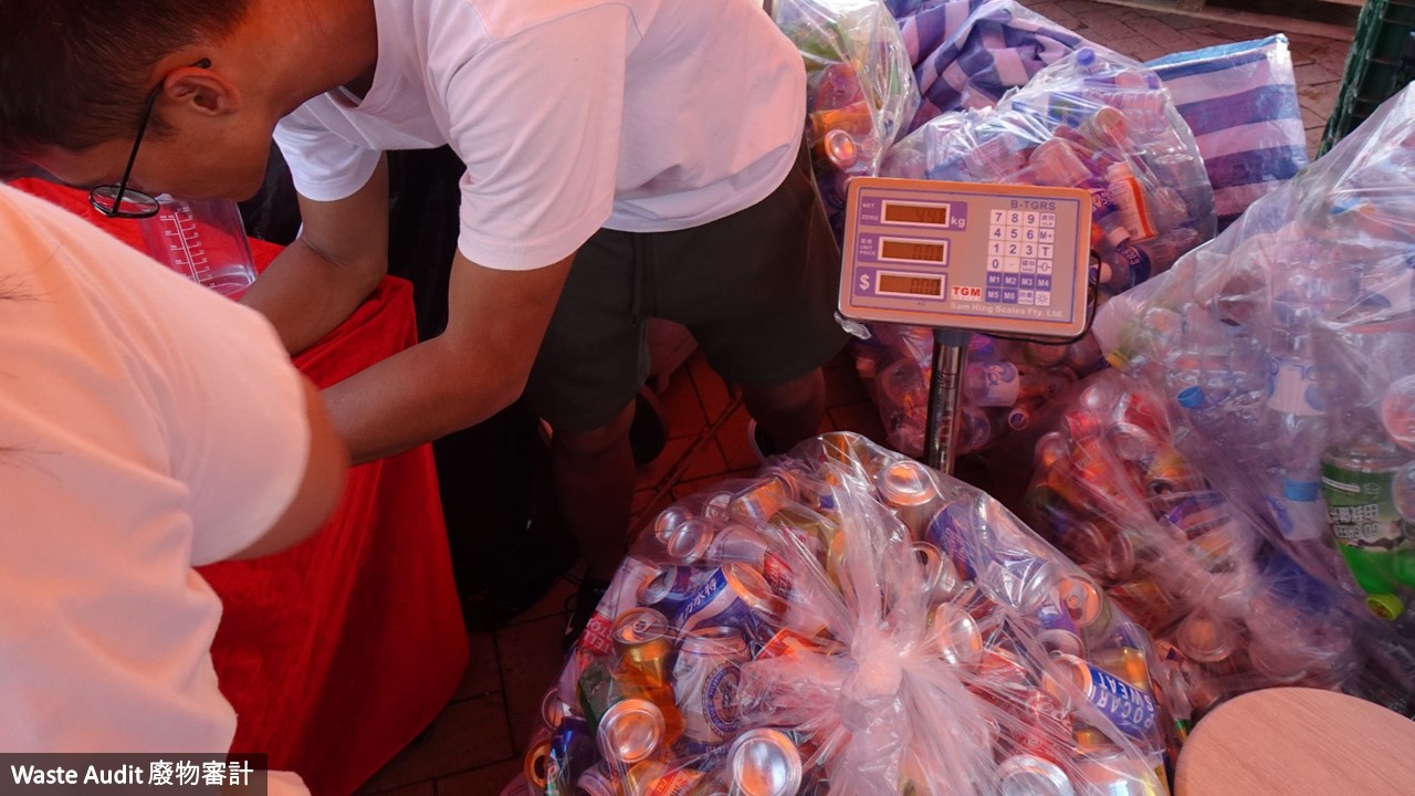 Waste audit in progress by a Green Ambassador