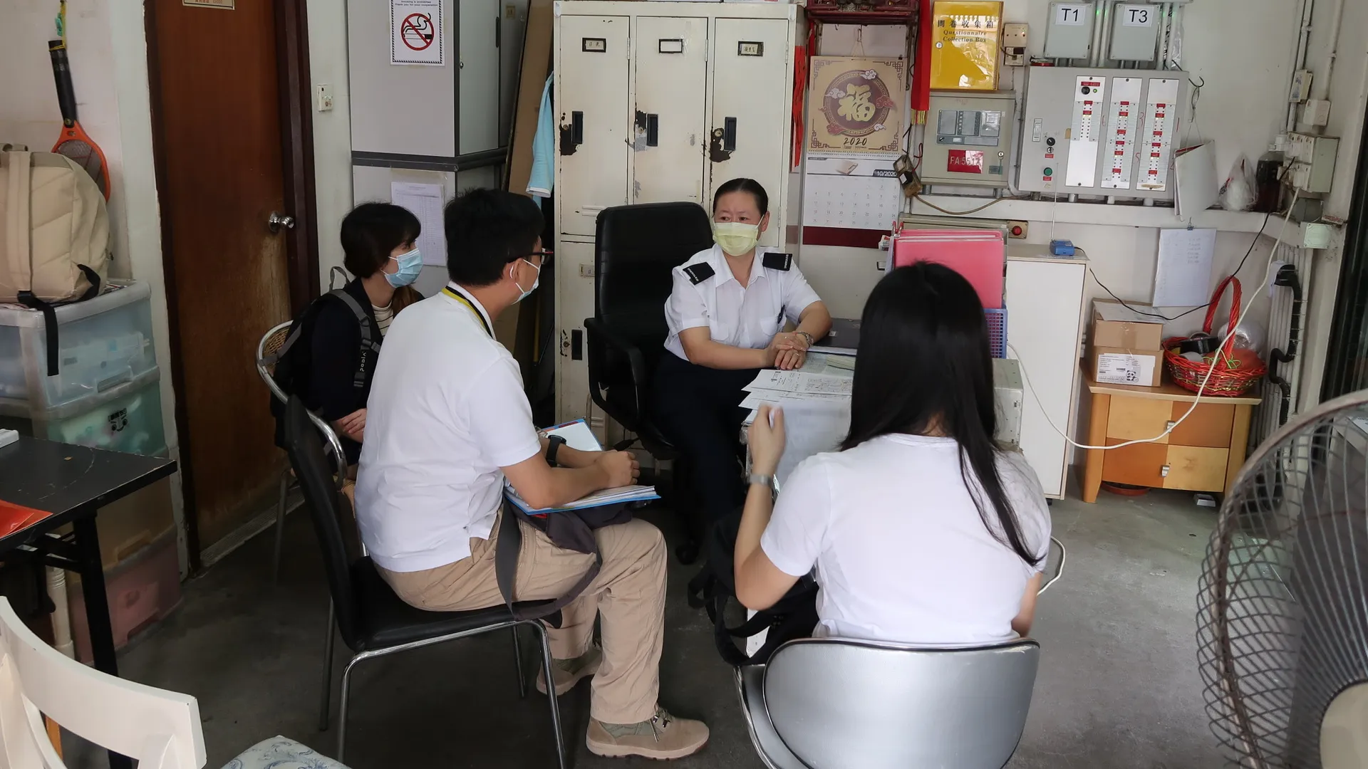 Green Outreaching Team meeting Property Management staff