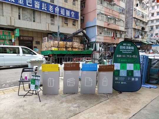 深水埗南昌街与福荣街交界，南昌街182号对出行人路